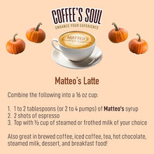 Matteo's Barista Style Sugar-Free Coffee Syrup, 6 Flavour Harvest Variety Pack, Zero Calories and Sugar, Keto-Friendly Coffee Syrups, Delicious Flavoured Coffee Syrup - 25.4 oz Syrup Bottles