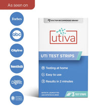 Utiva UTI Test Strips – Home Test Kit for Urinary Tract Infection – Clinically Accurate Results in 2 Minutes – Urine Test Strips for Women and Men, Bundle of 3 Boxes (9 Strips)