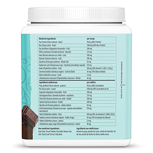 Vegan Collagen Protein Powder Plant-based | Hyaluronic Acid Minerals Biotin Soy Free Dairy Free Gluten Free NON-GMO | Chocolate 20 Servings | Collagen Building Peptides by Sunwarrior