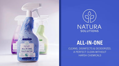 Natura All-In-One Disinfecting Cleaner, Powerful Disinfectant Formula with All-Natural Plant-Based Enzymes, Eucalyptus Oil, Cleans, Disinfects, Dissolves Dirt, Grime, Grease, Multi-Pack of 6 Bottles