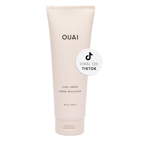 OUAI Curl Cream - Hydrating, Anti-Frizz Curl Enhancer - Babassu and Coconut Oil, Linseed and Chia Seed Oil - Paraben, Phthalate, Sulfate and Silicone-Free Curly Hair Products (8 Fl Oz)