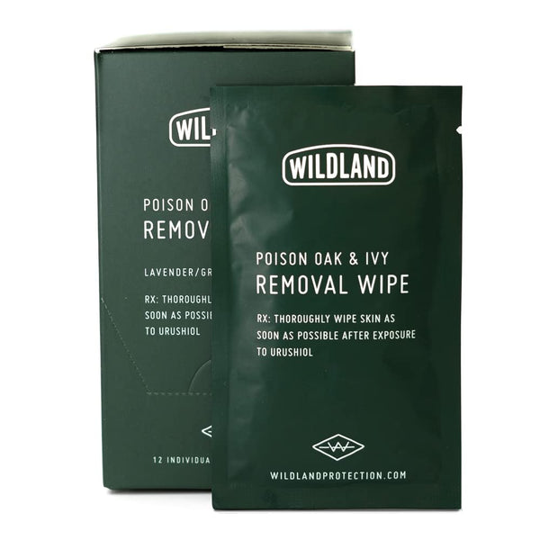 Wildland Poison Oak & Poison Ivy PREVENTION WIPES | Prevent Rash and Itch before it starts | Extremely effective Urushiol removal formula | Lightweight, Individually Wrapped (Sachet of 12)