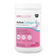 Smart Solutions Active Collagen Powder Organic Raspberry Flavour, with Hydrolyzed Wild Fish Collagen, Supports Healthy Hair, Skin, Nails, & Joints, 220 g