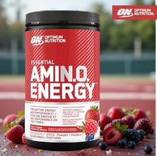 Optimum Nutrition Amino Energy Powder: Pre- workout & Anytime energy with Green tea, Green coffee extract + BCAA's - Fruit fusion: 30 servings [270g] (packaging may vary)