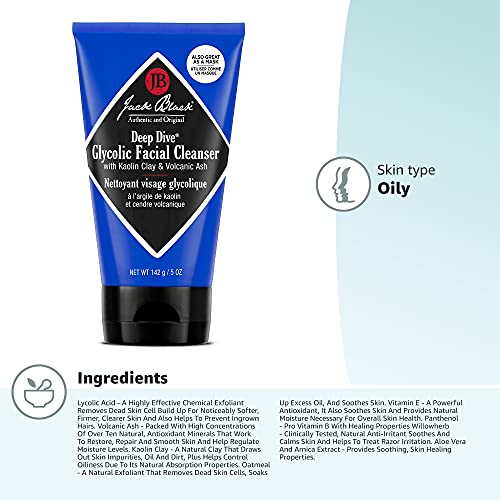 Jack Black Deep Dive Glycolic Facial Cleanser 147 milliliters 0.4 pounds