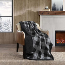 Eddie Bauer - Blanket, Super Soft Reversible Sherpa & Brushed Fleece Bedding, Throw Blankets for Couch, Ideal for Lounging (Cabin Plaid Grey)