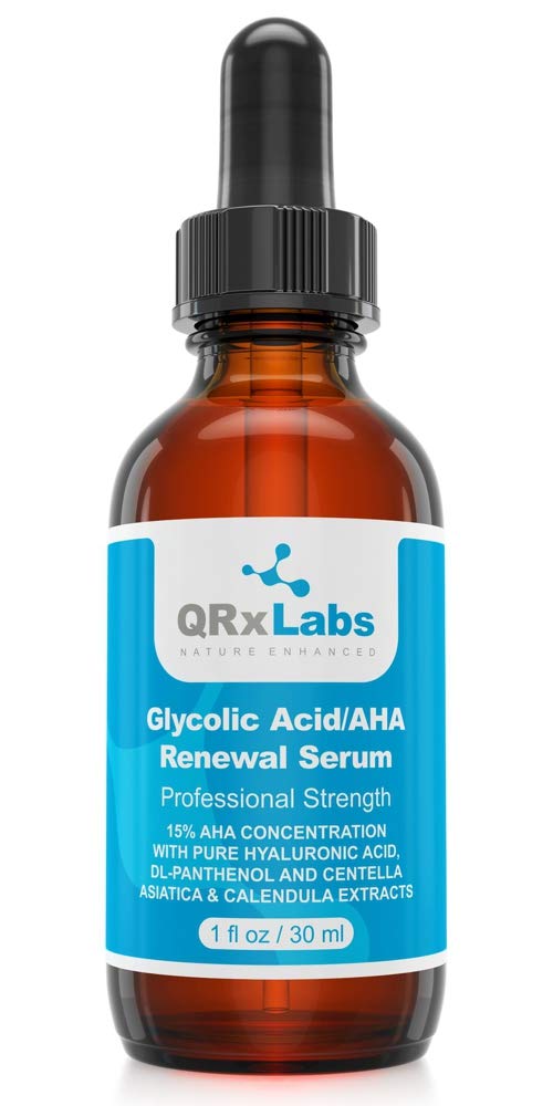 Glycolic Acid/AHA 15% Renewal Serum - Intensive Brightening, Smoothing, Exfoliating Serum for Night or Day - Fine Lines and Wrinkles Treatment - 30ml bottle