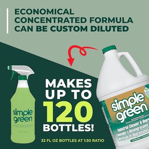 Simple Green 13005CT Industrial Cleaner and Degreaser, Concentrated, 1 Gal Bottle