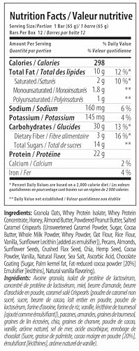 Nutrabolics Feed Bar, Salted Caramel Pecan, Real Food Protein Bar, 12 Bars