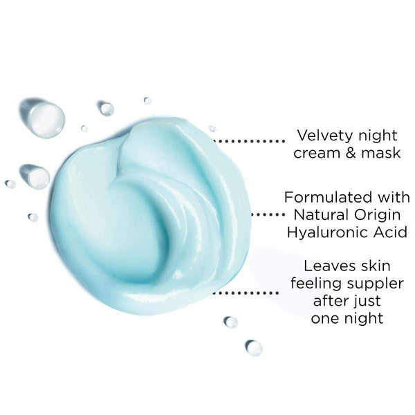 Vichy Night Facial Cream and Overnight Mask, Aqualia Thermal Night Spa Moisturizer and Skincare Face Mask with Hyaluornic Acid to Replenish Skin, Dermatologist Recommended, Paraben-Free | Travel Size Approved | 75mL