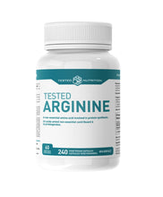 Tested Nutrition Tested Arginine Capsules | 750 mg L-Arginine Capsules for Protein Synthesis, Nitric Oxide Production, Endurance & Performance | 60 Servings (240 Vegetarian Capsules)