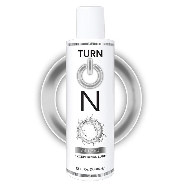 Turn On Silicone-Based 12 Ounce Premium Personal Lubricant, Vegan pH Balanced Hypoallergenic Glycerin & Paraben-Free, Lube For Men Women & Couples