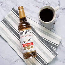 Matteo's Barista Style Sugar-Free Coffee Syrup, French Vanilla Flavor, Zero Calorie and Sugar, Keto Friendly, Ideal for Latte, Cappuccino, Espresso, Americano, Indulgent Taste 25.4 Oz 6-Pack