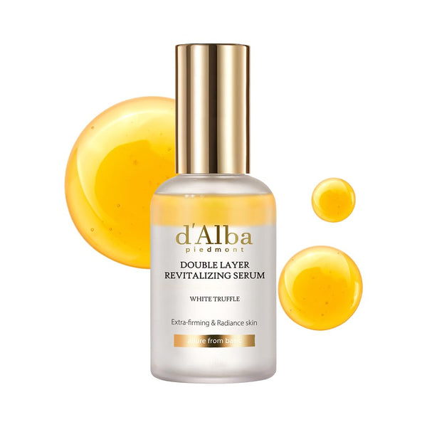 d'alba Piedmont Italian White Truffle Double Layer Revitalizing Serum, 100hr Hydration Serum with Hyaluronic Acid and Centella Asiatica, Skin Firming and Tightening, glow and long-lasting moisture, Korean Skincare (50ml)