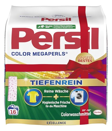 Persil Color Megaperls (16 Washes), Colour Detergent with Deep Clean Technology, Detergent for Pure Laundry & Hygienic Freshness for the Machine, 20 °C to 60 °C