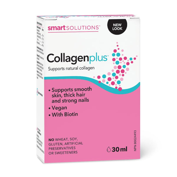 Smart Solutions Collagen Plus Drops, with Biotin, Supports Smooth Skin, Thick Hair, & Strong Nails, 30 mL