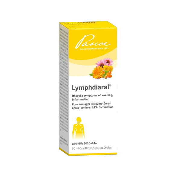 Pascoe – Lymphdiaral Drops – 50 mL – Homeopathic remedy used to relieve symptoms of swelling, inflammation, and infection, such as pain fever and swollen lymph nodes due to recurrent conditions including otitis media tonsillitis and sinusitis – Calendula,