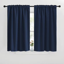 NICETOWN Blackout Curtains Window Drapes - Navy Blue Thermal Insulated Curtain 2 Panels for Boy's Nursery, 42 Inches W by 40 Inches L