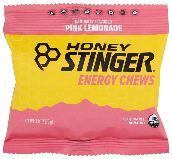 Honey Stinger Organic Energy Chews Pink Lemonade Box 12