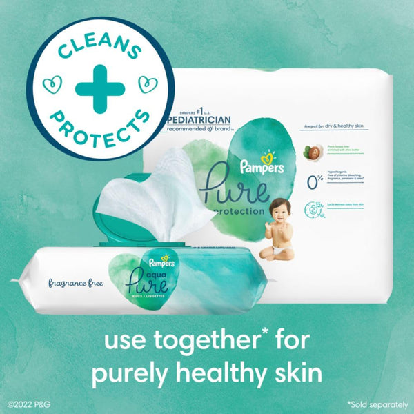 Pampers Aqua Pure Baby Wipes - 99% Water and Fragrance Free 12X 672 Count