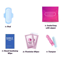 Pink Style Menstrual Kit All-in-One 10 Pack | Convenience on The Go | Period Kit Pack for Travelling, Tweens & Teenagers or just When You’re Out | Individually Wrapped Feminine Hygiene Product