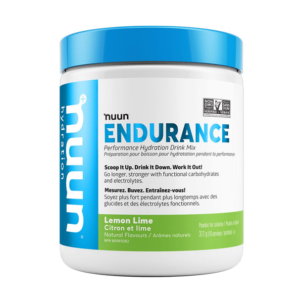 Nuun Endurance: Electrolyte + Carbohydrate Drink Mix, 16 Serving Canister, Lemon Lime, Workout Support