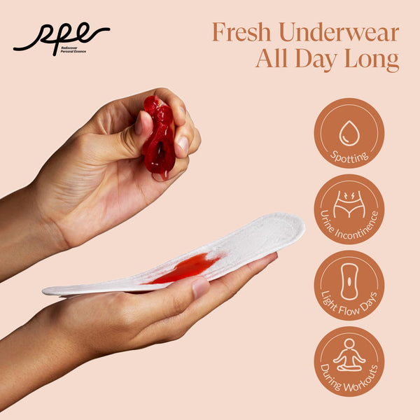 Rpe Life 100% Organic Long Panty Liners for Women long-192ct, Ultra Thin Cotton Cover, Long Pantiliners, Light Absorbency, Unscented Barely There Pantie Liners (Long Liner, Size 2, 192ct)