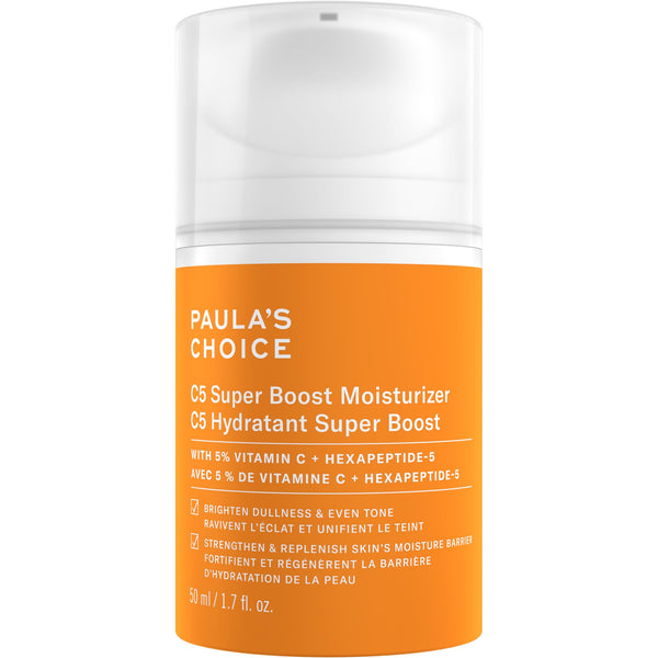 Paula's Choice C5 Super Boost Moisturizer with 5% Vitamin C & Squalane, Daily Face Lotion for Discolouration, Uneven Tone & Fine Lines, Fragrance-Free & Paraben-Free, 50 mL