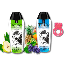 Shunga Toko Exotic Fruit and Exotic Pear Greentea Lube Value Bundle Bonus Ring