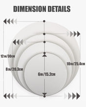 qiqee 32 Packs Cake Boards Round 6/8/10/12 Inch White Cake Circles Rounds Base Food-Grade Cardboard Cake Plate（4 Size/8pcs Each,Thinner But Stronger）