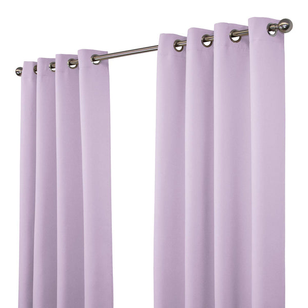 NIM TEXTILE Thermal Insulated Blackout Curtains, 140" Total Width, Room Darkening Window Panel Grommet Top Drapes - 2-Panels Set, 70" W x 84" L, Lavender