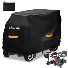 Upgraded Mobility Scooter Storage Cover,SRIMMIT Heavy Duty 420D Oxford Fabric Electric Scooter Cover, Waterproof,Anti-UV,Durable with Waterproof Strip,Reflective Strips,3 Buckles and Large Storage Bag L(49