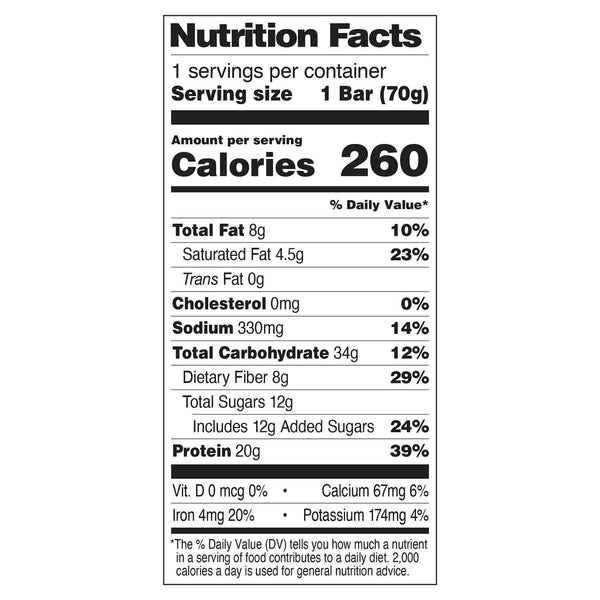 PROBAR Protein Bar, Non-GMO, Gluten-Free, Healthy Snack, Plant-Based Whole Food Ingredients, Choclate Brownie, 12 Count (70g)