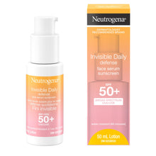 Neutrogena Invisible Daily Defense Face Serum Sunscreen, SPF 50+, Face Sunscreen, UVA & UVB & Ultra Sheer Dry-Touch Sunscreen SPF 60, Water & Sweat Resistant, non-comedogenic, won't clog pores, 88mL