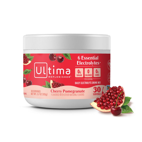 Ultima Replenisher Electrolyte Powder 30 Serving Canister, Cherry Pomegranate, 3.6 Ounce