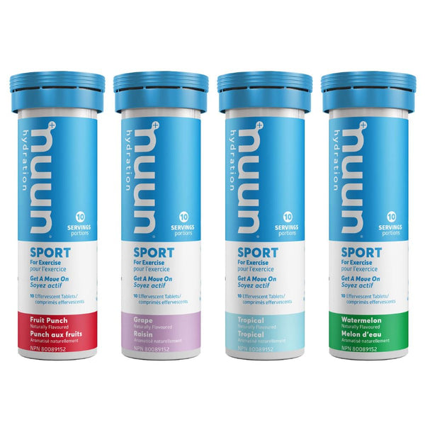 Nuun Sport: Electrolyte Drink Tablets, Box of 4 Tubes (40 servings), Summer Mixed Pack, Electrolyte Hydration Supplement