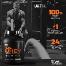 SNS Rivalus Rivalwhey – Strawberry Crème 2lb - 100% Whey Protein, Whey Protein Isolate Primary Source, Clean Nutritional Profile, BCAAs, No Banned Substances