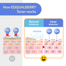 EQQUALBERRY Swimming Pool Toner - Gentle Exfoliating Toner with Natural Enzyme | Boosted Hydration with Hyaluronic Acid | Daily Toner for Sensitive Skin | Korean Skincare, 10.14 Fl. Oz / 300ml