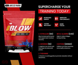 Limitless Pharma Blow Pre Workout Powder | Increased Energy, Nitric Oxide Booster, Enhanced Endurance, Focus | L-Citrulline, Beta-Alanine, L-Arginine, Caffeine | 50 Servings (Nerdz Punch)