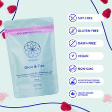 Vegan Collagen Powder | NIYAMA Glow & Flow for Healthy Skin, Hair, Joints, Bones | Made in Canada | Collagen Boosting Supplement | Juicy Berry (30 servings)