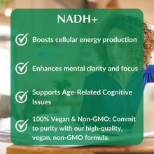 NADH+ - Cognitive Support Antioxidant by Provita | Maintain Mental Clarity, Focus & Memory | Brain Health Support | Increase Energy Production | NADH, Coenzyme Q10 & Chlorophyll | 60 Capsules