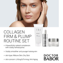 DOCTOR BABOR Daily Lifting Collagen Firm & Plump Routine Set, Collagen Cream with Hyaluronic Acid Moisturizer, Firming Moisturizer with Radiant Results