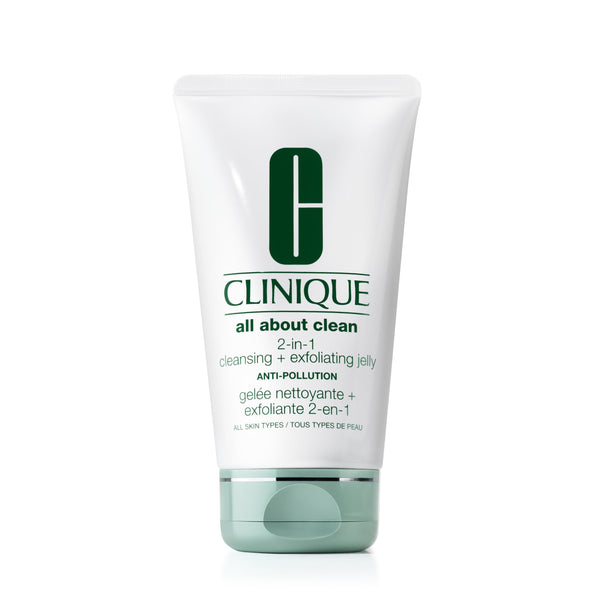 Clinique All About Clean 2-in-1 Cleansing + Exfoliating Jelly, Face Cleanser & Exfoliator With Salicylic Acid For All Skin Types, 150ml