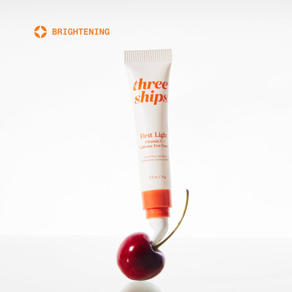 Three Ships First Light Vitamin C + Caffeine Eye Cream- Visibly Brightens + De-puffs, Reduces Look of Dark Circles, Brightening Under Eye Cream (15g)