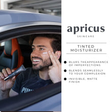 Tinted Moisturizer for Men by Apricus Skincare | Anti-Redness Face Moisturizer for Men | Mens Concealer Acne Cream and Redness Corrector | Apricus Facial Skin Care Products (Medium)