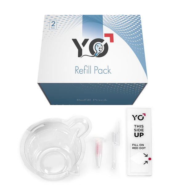 Refill Kit | 2 Additional Tests for YO Home Sperm Test | Motile Semen Analysis | YO Testing Device NOT Included - Refill Pack Only