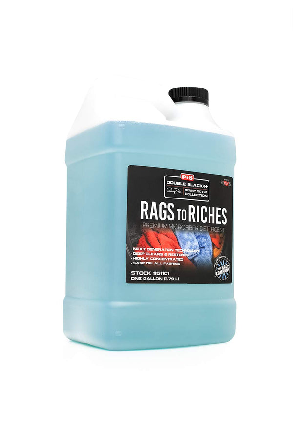 P & S PROFESSIONAL DETAIL PRODUCTS Rags to Riches - Premium Microfiber Detergent, Deep Cleans and Restores, Safe on All Fabrics, Highly Concentrated, Next Generation Cleaning Technology (1 Gallon)