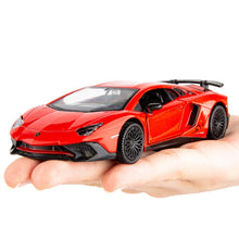 TGRCM-CZ 1/36 Scale Aventador LP700-4 Casting Car Model, Zinc Alloy Toy Car for Kids, Pull Back Vehicles Toy Car for Toddlers Kids Boys Girls Gift (Red)