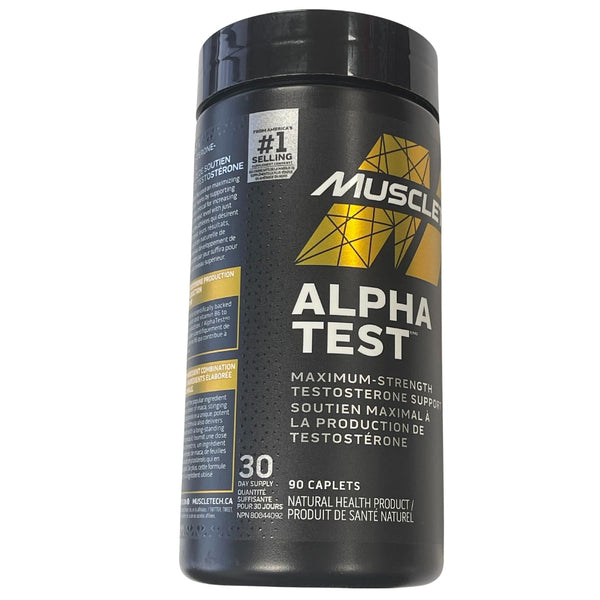 MuscleTech Testosterone Booster for Men, MuscleTech AlphaTest, Tribulus Terrestris for Men, Max-Strength ATP & Test Booster for Men, Boost Free Testosterone and Enhance ATP Levels, 90 Capsules -package varies