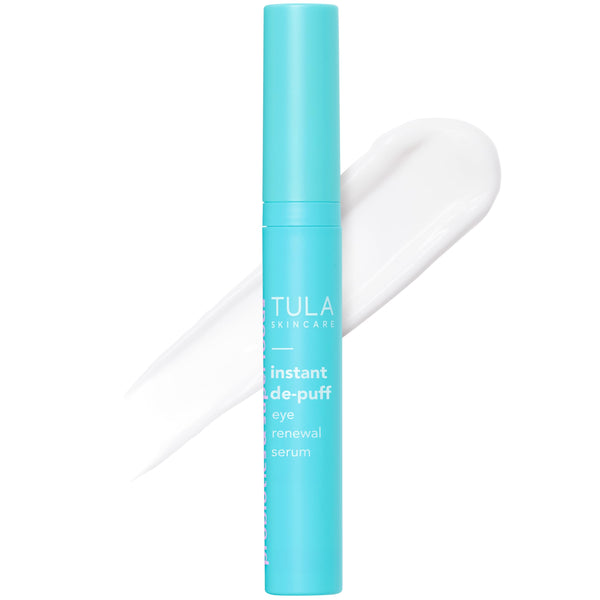 TULA Skin Care Instant De-Puff Eye Renewal Serum - Dark Circles Under Eye Treatment, Reduce Puffiness and Signs of Wrinkles, 0.5 fl oz.